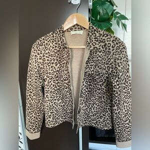 Sezane Betty Cardigan Leopard XS